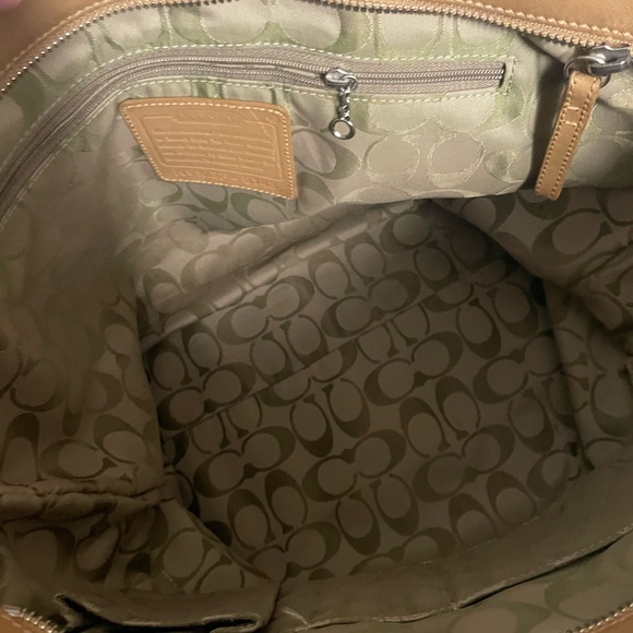 Coach Tan Leather Tote Bag - Picture 5 of 6